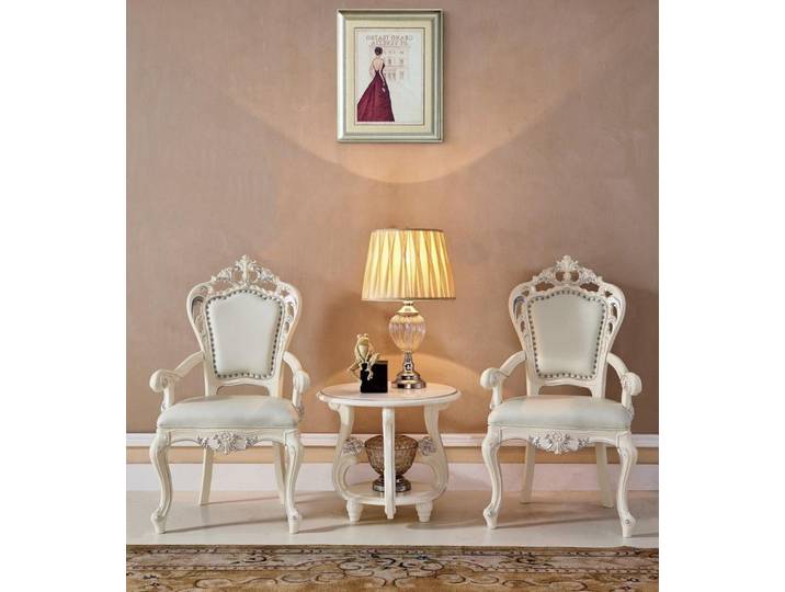 Xlmoebel Beistelltisch Elegante Lounge-Garnitur mit Armlehnen in zeitlosem Design (2x Stühle mit Armlehnen + Beistelltisch, 2x Stühle mit Armlehnen + Beistelltisch), Hergestellt in Europa