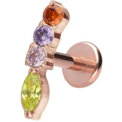 Titan Labret mit Push Fit BUNTER KRISTALLBOGEN