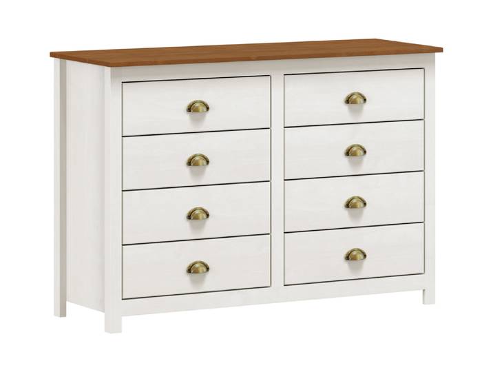 Kommode, 125×41×85 cm, Mit Schubladen & Fächern, Klassisch & Modern