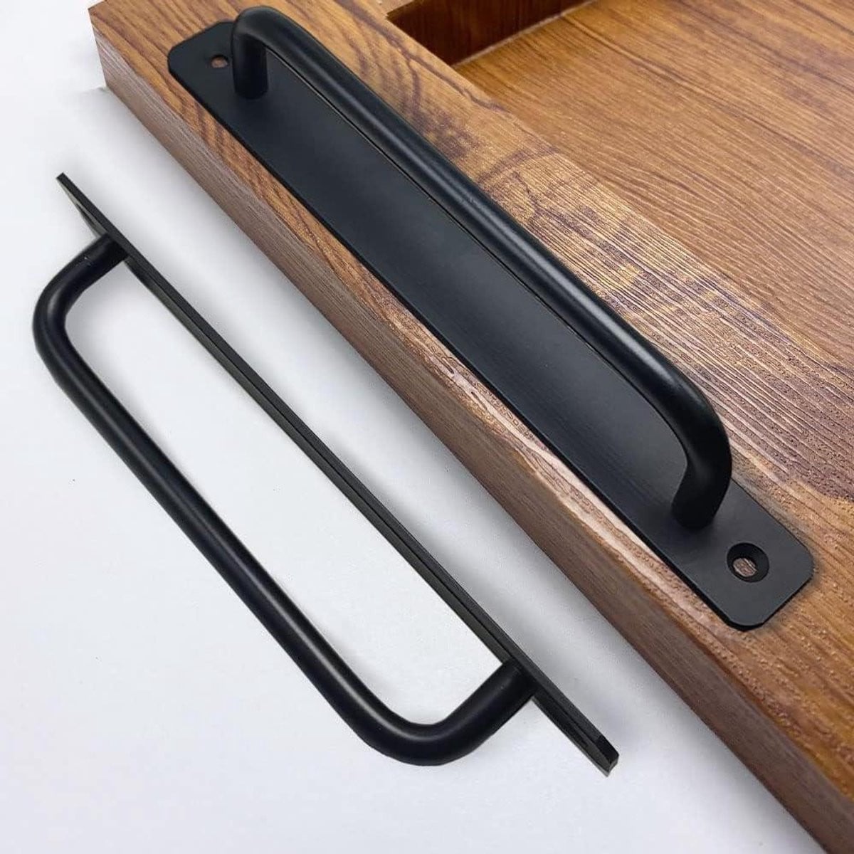 Mat Zwarte Kastgrepen van Aluminiumlegering - 192 mm