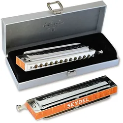 Seydel Chromatic DeLuxe Steel A - chromatische Mundharmonika