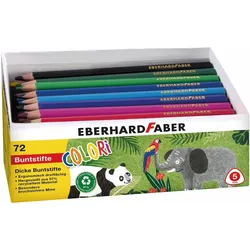 EberhardFaber, Malstifte, Farbstift Buntstifte 72x dick, weich, sortiert (72x)