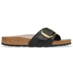 Birkenstock für Damen. 1032965 Sandalen Madrid Big Buckle (Schmale Passform) schwarz (36), Wohnung, Keine, Lässig