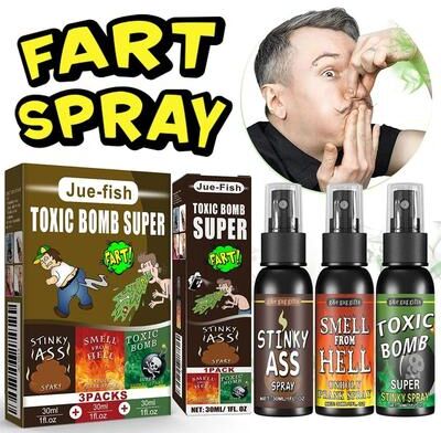 Uplift Essentials 30ml Fart Spray Prank Toy Smelly Stink Bomb Gag Gift For Parties, Jokes, And Fun Pranks orange