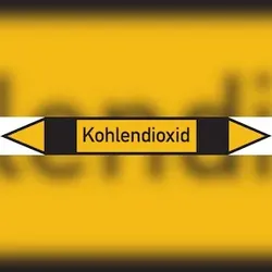 Rohrleitungskennzeichen Kohlendioxid - 187x26 mm Folie selbstklebend