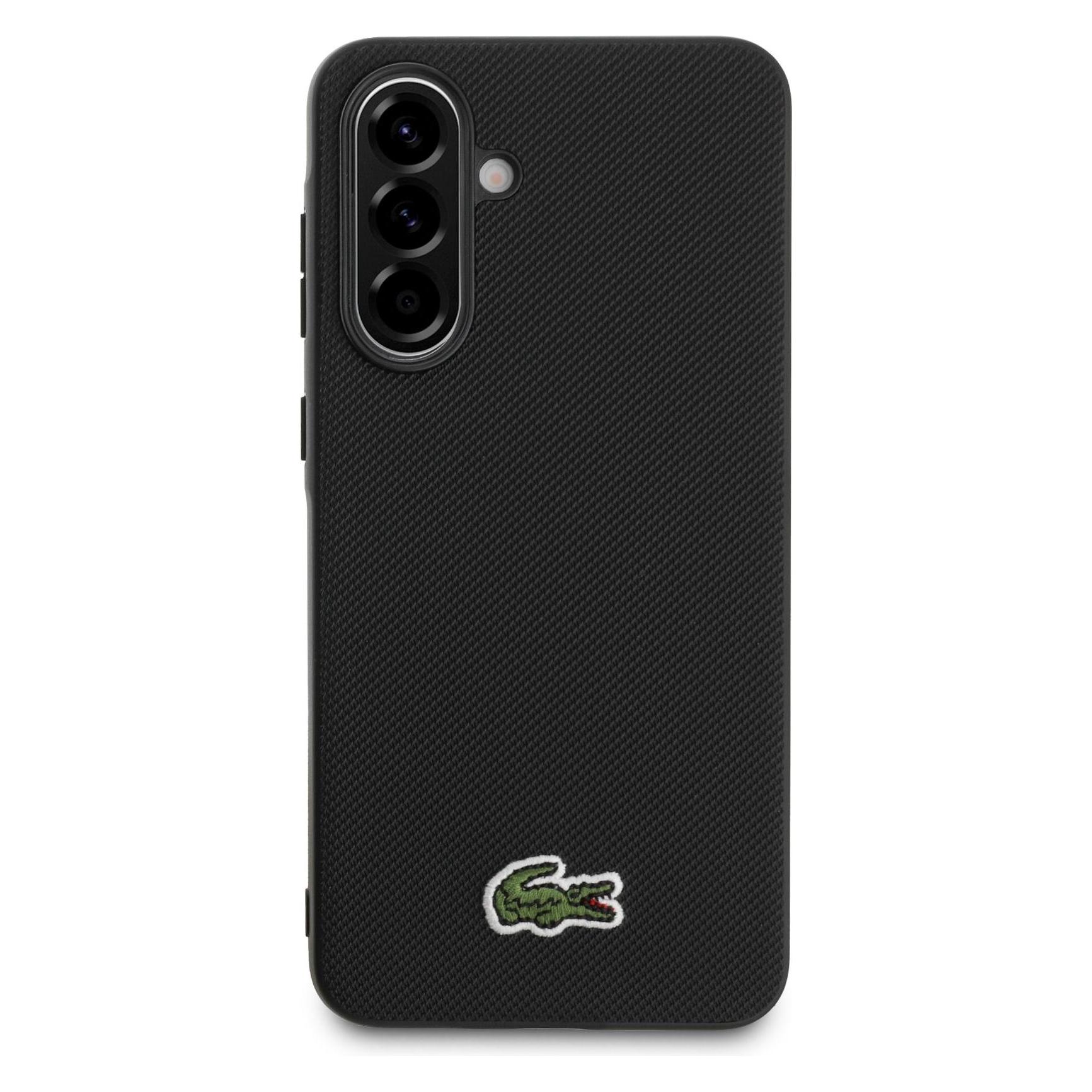 Lacoste Case Iconic Petit Pique Woven Logo for Samsung Galaxy A56 black (Samsung Galaxy A56) (LCHCSA56PVCK)