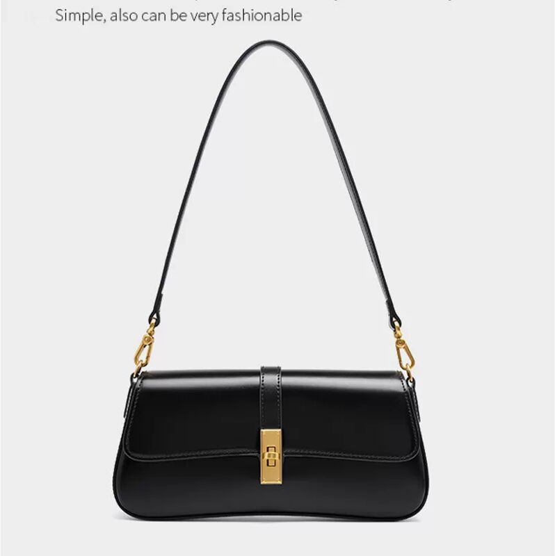 INF Stilvolle Underarm Baguette Tasche für Damen Schwarz