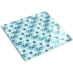GLASPLATTE 60x52 cm Geometrische Figuren