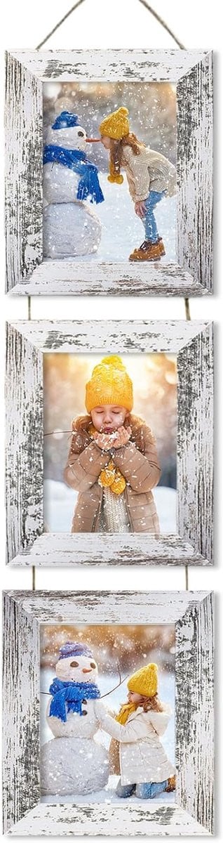 Fotolijsten Collage Wanddecoratie Verweerd Wit 5x7 Inch