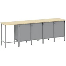 vidaXL, Werkstattschrank, Linrenor (255 cm Werkbank (4 Schubladen & 4 Türen)) (255 cm, 85 cm)