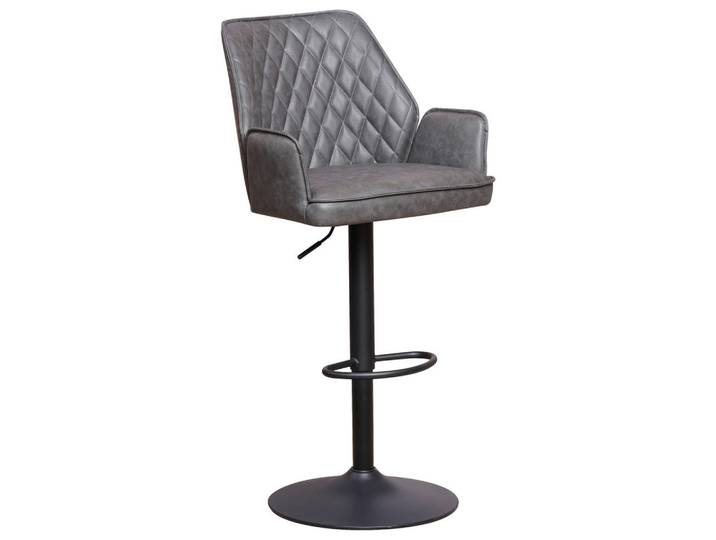 Mid.you Barhocker, Anthrazit, Metall, Raute, rund, 42x114x52 cm, Esszimmer, Barmöbel, Barhocker