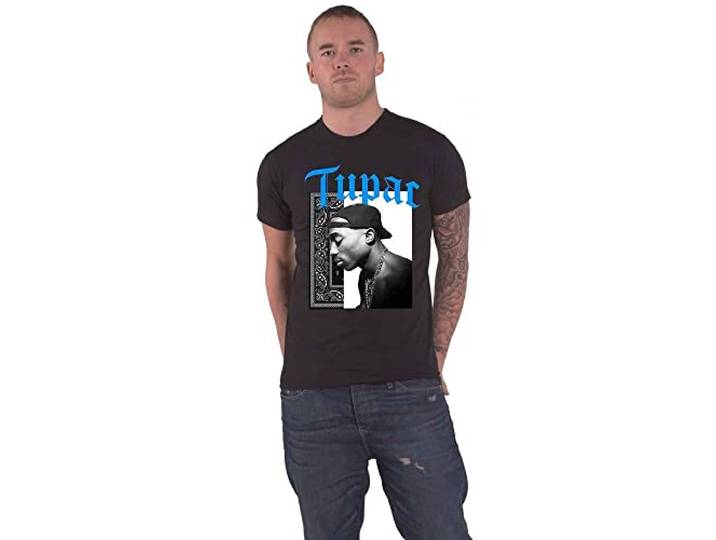Tupac T Shirt Only God Can Judge Me Logo nieuw Officieel Mannen Zwart S