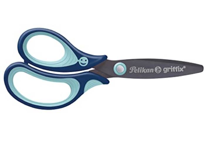Pelikan griffix 819169 ronde schoolschaar, voor linkshandigen, blauw, 1 stuk