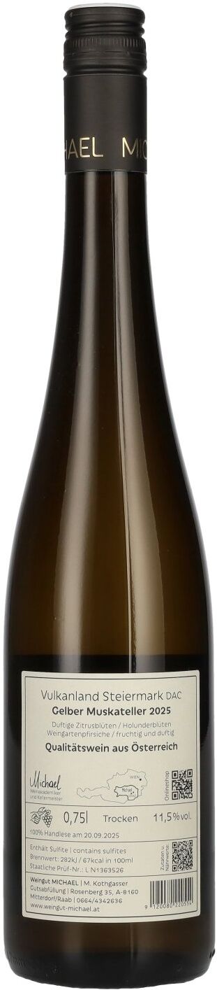 Weingut Michael MICHAEL Gelber Muskateller Vulkanland Steiermark DAC 2025 11,5% Vol. 0,75l