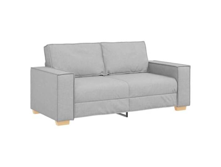KUTYWEXFM 2-Sitzer Sofa Wolkengrau Stoff Couch Polstersofa 140 cm Bequeme Zweisitzer Couch in Wolkengrau mit breiten Armlehnen und Schaumstoffpolsterung für Wohnzimmer und Büro.