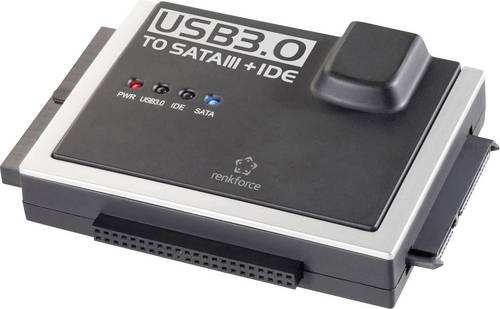 Renkforce Festplatten Adapter [1x USB 3.2 Gen 1 Stecker A (USB 3.0) - 1x IDE-Buchse 40pol., IDE-Buchse 44pol., SATA-Kombi-Stecker