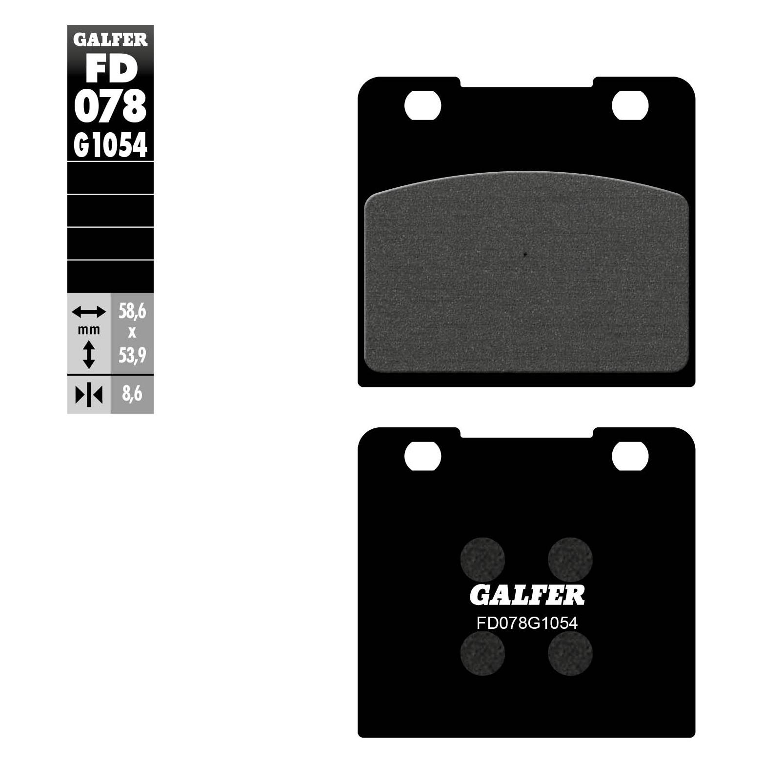 Galfer Bike BREMSBELAG GALFER ORGAN. FD078-G1054 (Organisch (Resin)) (FD078-G1054)