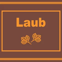 HB-Druck Laub Mülltrennung Schild mit Text Symbol Blätter Blattwerk waagerecht A3 (297x420mm)