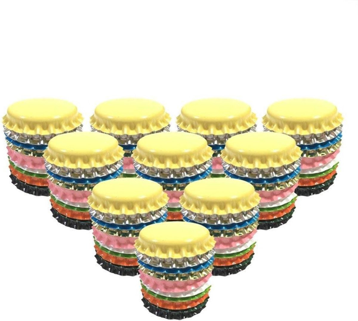 Decoratieve Flessendoppen - 100 stuks - Gemengde kleuren