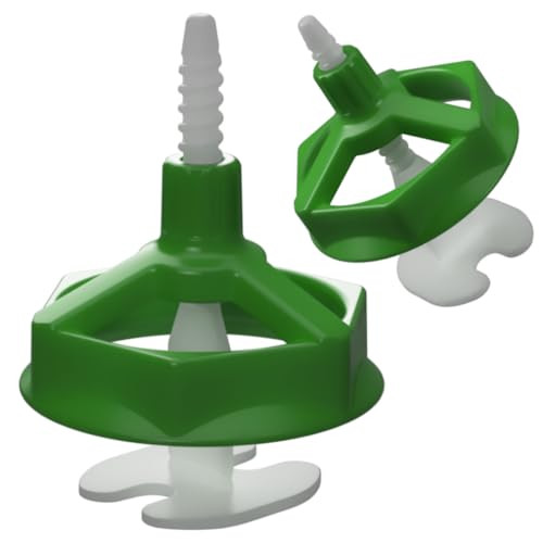 Marten Twist Tegelnivelleringssysteem voor wand- en vloertegels, 1 mm voegbreedte, wit, 150 trekkappen en 50 tasjes met schroefdraad