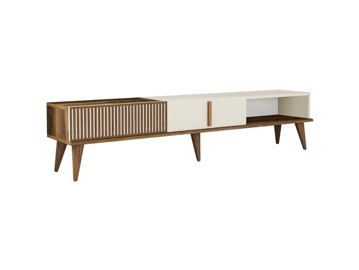 TV-Möbel Georis Nussbaum/Creme Holzwerkstoff B 180 cm - TV-Möbel