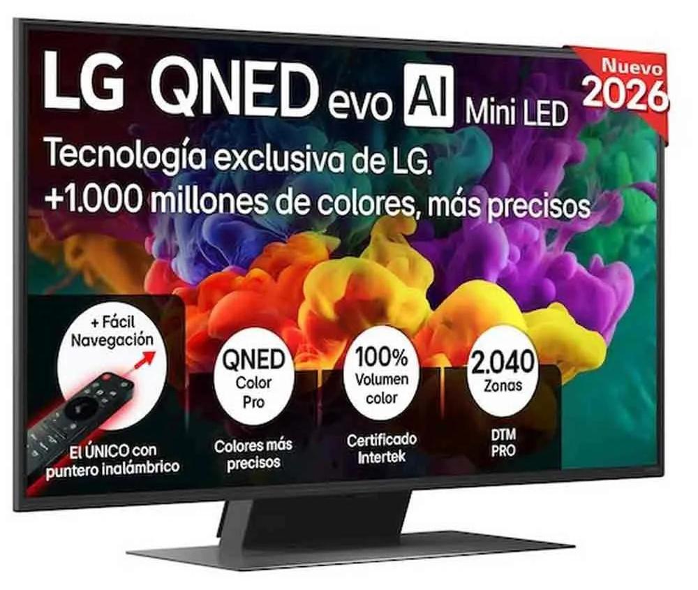 LG QNED evo AI MiniLED 43QNED86B6B, 109,2 cm (43"), 3840 x 2160 Pixel, QNED MiniLED, Smart-TV, WLAN, Schwarz
