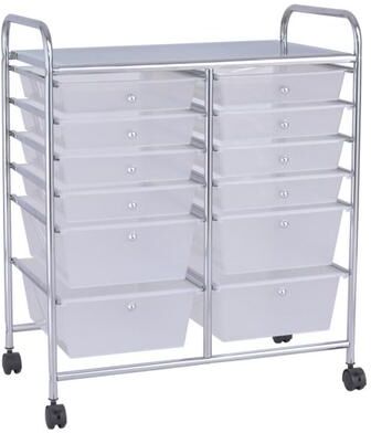 Costway 12 Storage Drawer Organizer Bins Rolling Cart