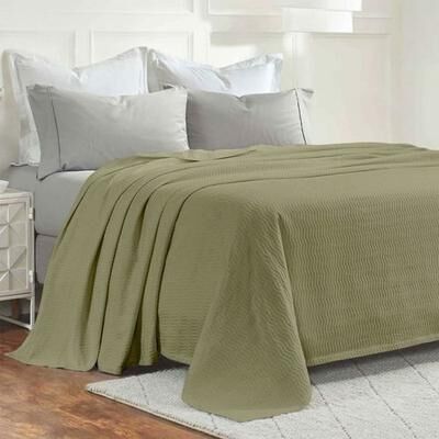 Home City, Inc. Jena Blanket, California King, Sage
