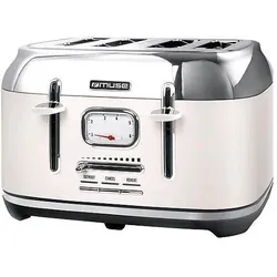 Muse MS-131 SC Toaster Beige, Toaster, Weiss, Silber, Beige