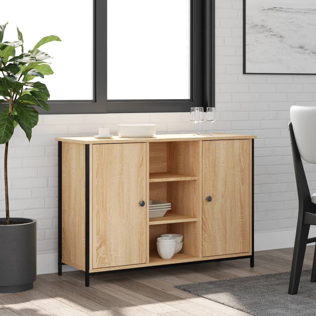 Borough Wharf Mihika 100 cm W Sideboard Sonoma Oak 70cm H X 100cm W X 35cm D