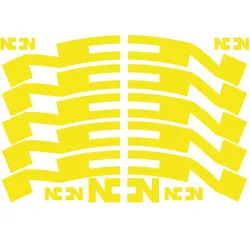 NONPLUS COMPONENTS Aufkleberset für Felgen | 28 mm schwefel gelb (#02