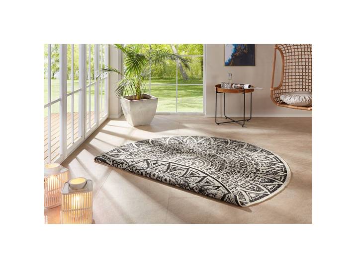 Tapis int. / ext. Lilja Noir/Noir Tissu Ø 200cm