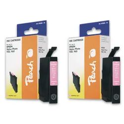 Peach Doppelpack Tintenpatronen magenta light kompatibel zu Epson T0336PHM*2, C13T03364010