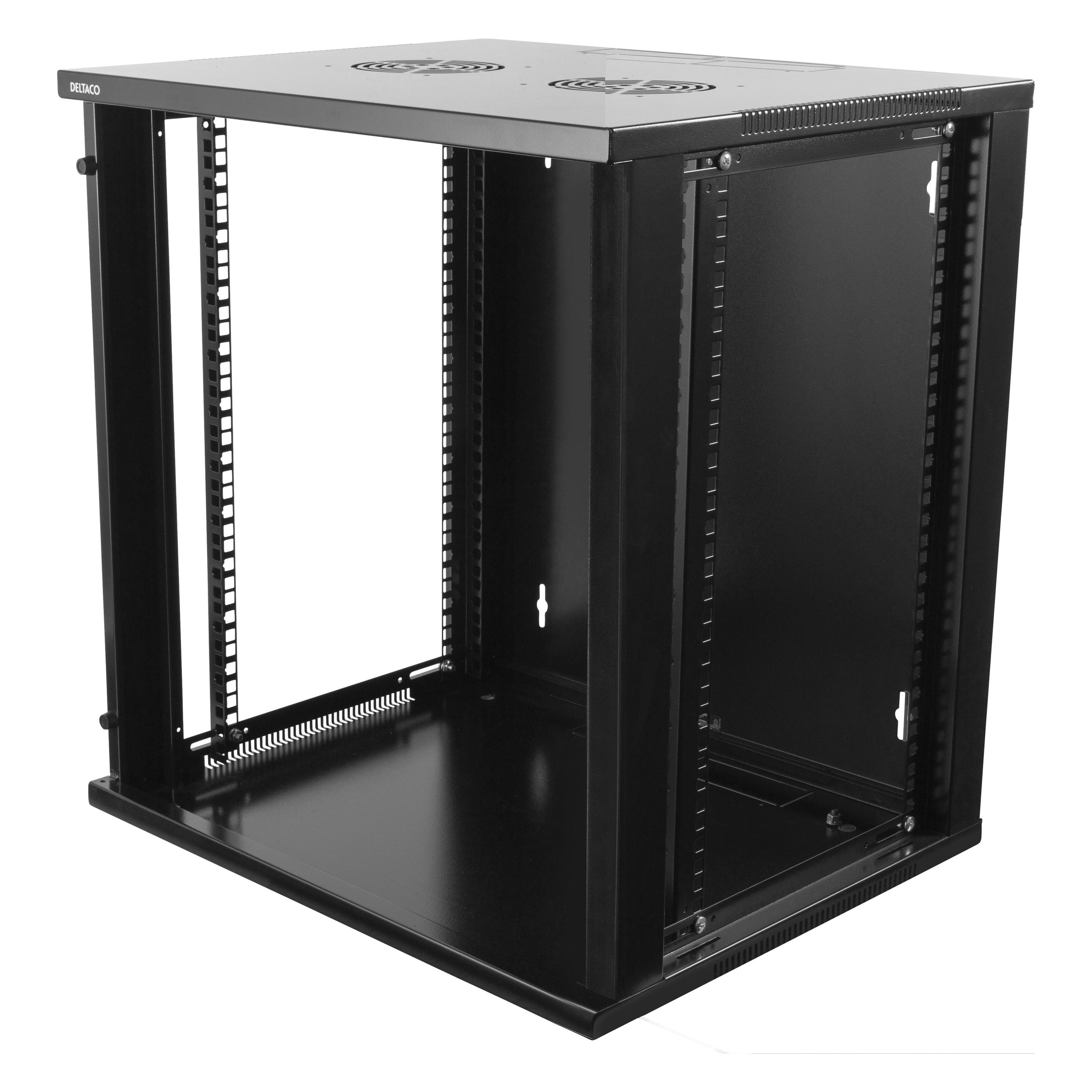 Deltaco 19-5412B rack cabinet 12U Freestanding rack Black (12 HE, 19 Zoll Rack) (19-5412B)