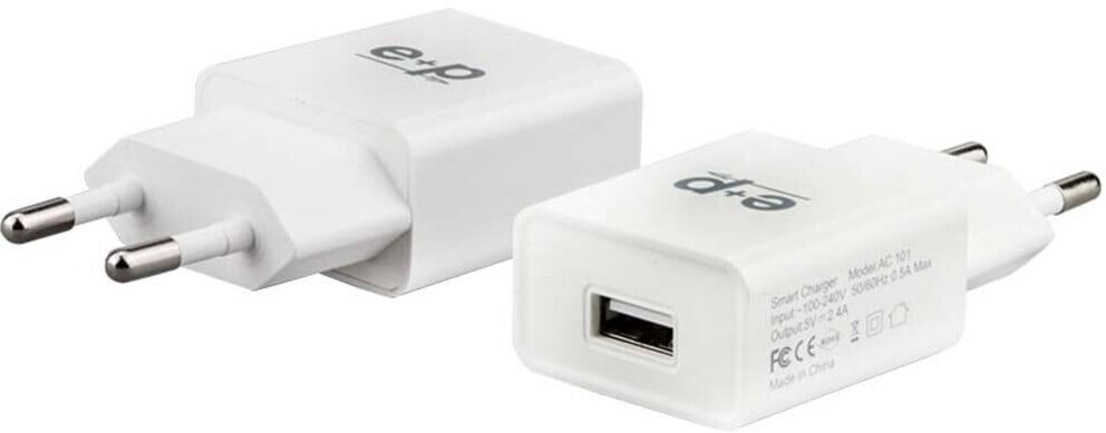 E+P Elektrik USB-Ladegerät 1-fach,2.400mA AC101 ws (8720770)