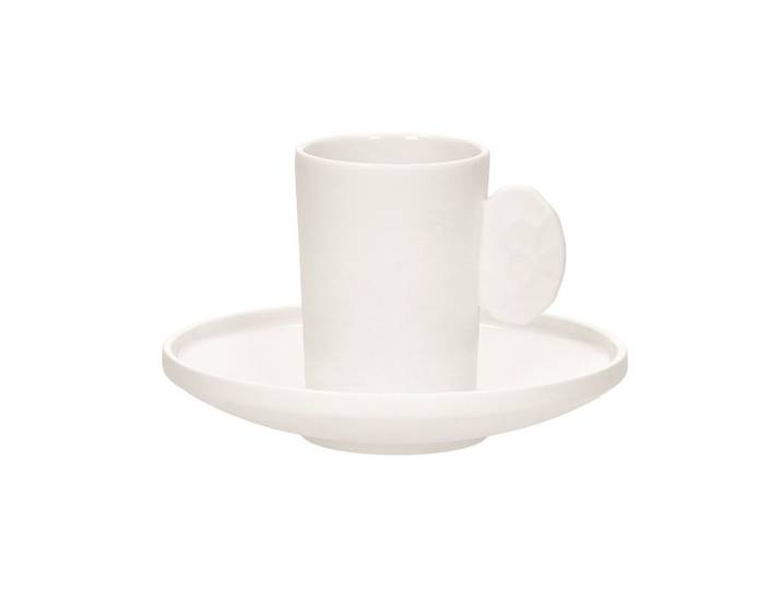 Tasse en porcelaine de magnésium blanc, empilable, lave-vaisselle