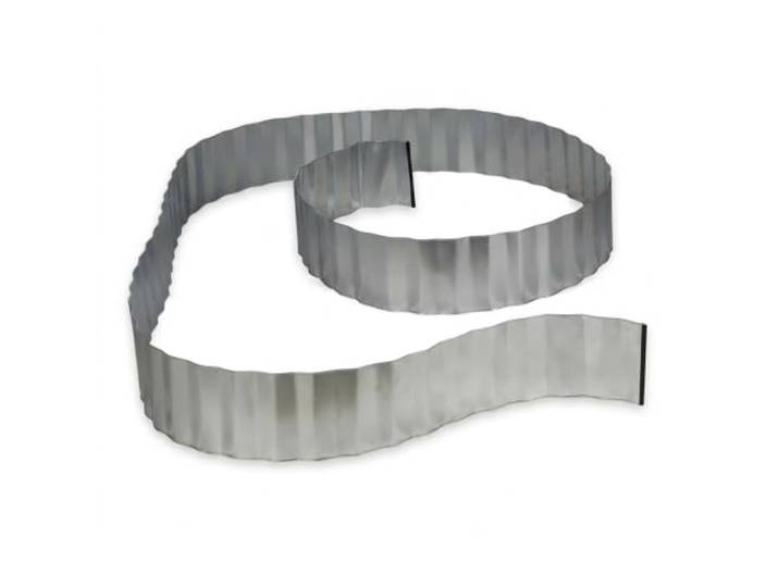 Relaxdays Bordure de Jardin métal galvanisé pour massifs allées Plantes Potager 5 m x 16 cm\, Gris argenté