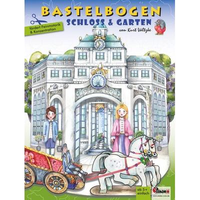 Schloss aus Papier basteln Bastelbogen Ausschneidebogen