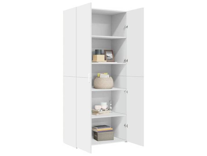 BEL-ACHAT* Buffe haut - Capacité généreuse - Cabinet Vaisselier blanc 80x42 5x185 cm - Bois d'ingénierie Prom21275731