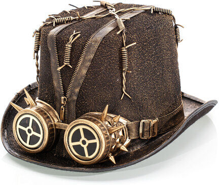 Zylinder "Steampunk-Reißverschluss"