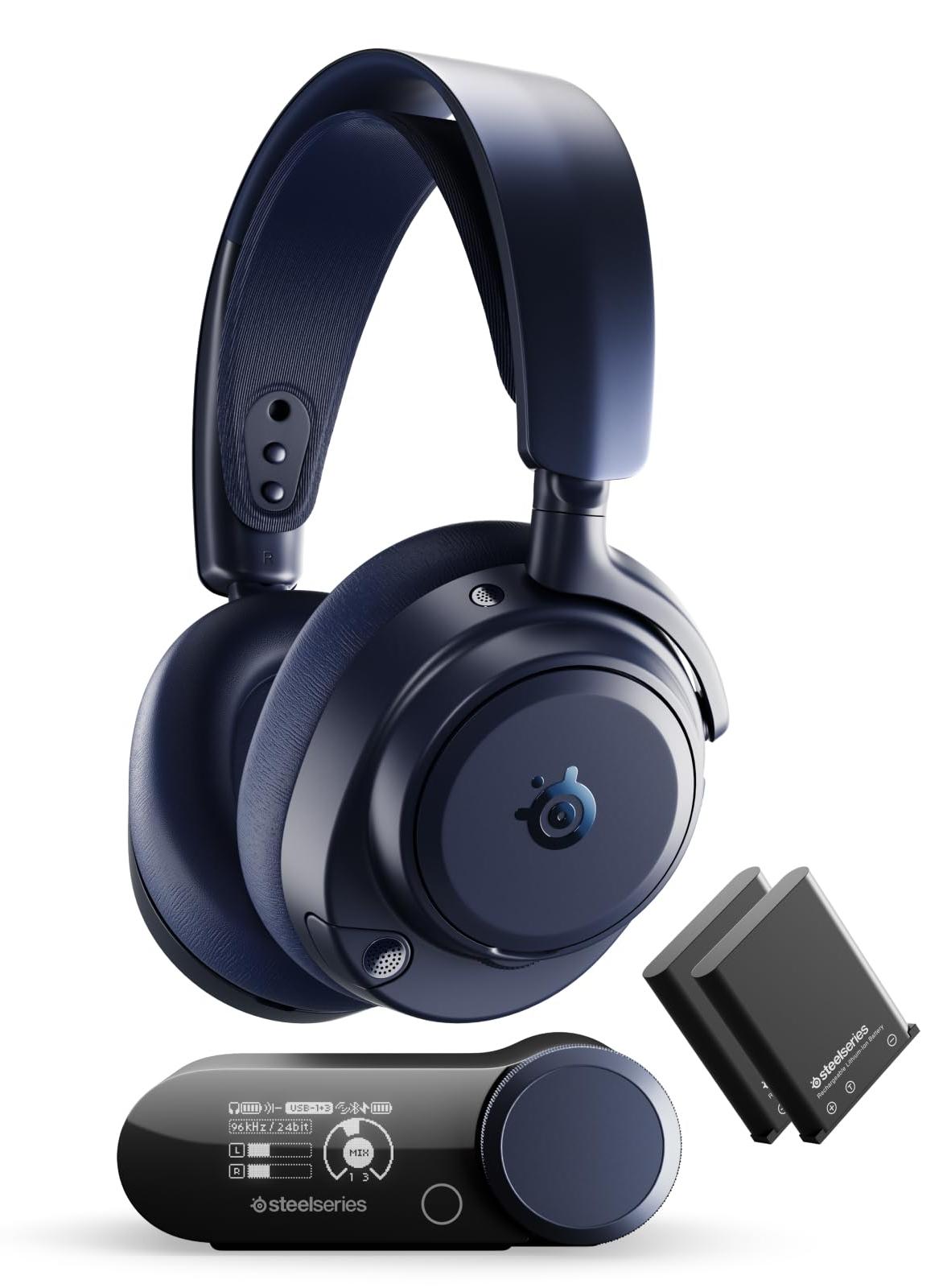 Steelseries Arctis Nova Pro Omni, Verkabelt & Kabellos, Gaming, 10 - 40000 Hz, 339 g, Kopfhörer, Navy