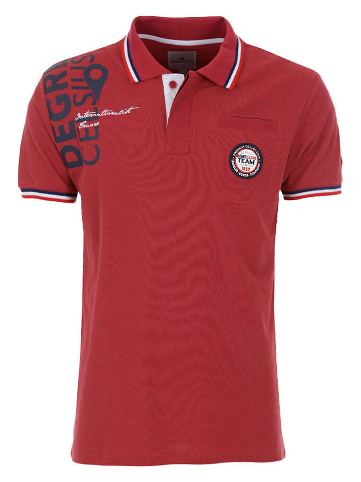 Degré Celsius Poloshirt "Calor" in Rot - XL
