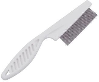 Happy Pet Pantry Premium Pet Flea Comb For Dogs & Cats Fine Tooth Pet Grooming Comb For Flea Removal & Deshedding white