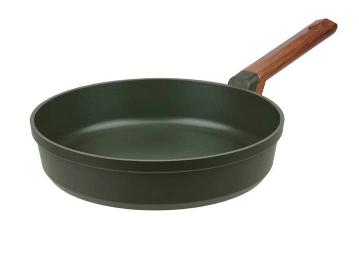 Bratpfanne RESTO KITCHENWARE Sadr, Universalpfanne langlebig und spülmaschinenfest , grün, H:6cm L:47,7cm Ø:26cm, Pfannen, Bratpfanne, Innere Queenhome-Antihaftbeschichtung für mehr Widerstandsfähigkeit