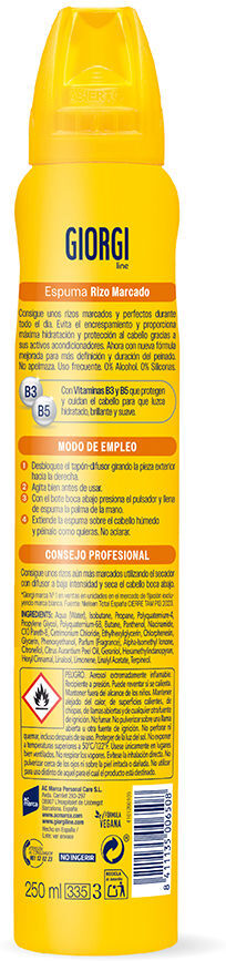 Giorgi Line Giorgi Rizos Marcados espuma fijadora método curly nº4 250 ml