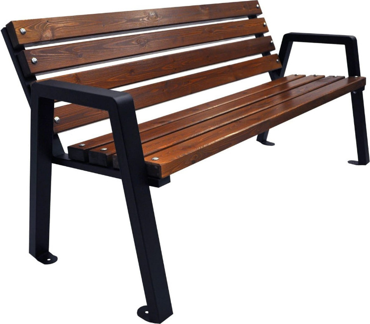 Holzbank Parkbank Gartenbank Sitzbank Gartenmöbel; braun, 125cm