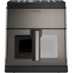 Aiwa Digitale Lufthttps://friteuse mit 12 Programmen, Selbstreinigung und Doppelheizung, Fritteuse, Schwarz, Silber