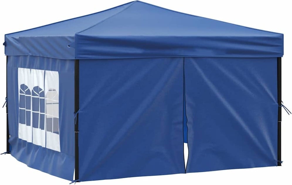 vidaXL Partytent met zijwanden, blauw, 3x3 meter