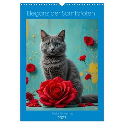 Eleganz der Samtpfoten (Wandkalender 2027 DIN A3 hoch), CALVENDO Monatskalender