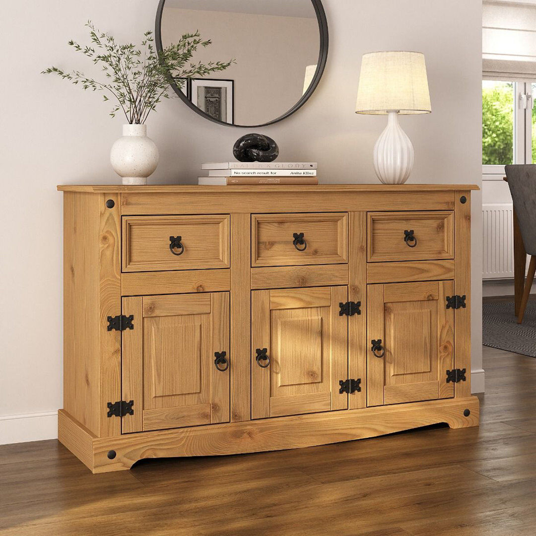 Breakwater Bay Corona 3 Door 3 Drawer Sideboard Natural 76cm H X 125cm W X 40cm D
